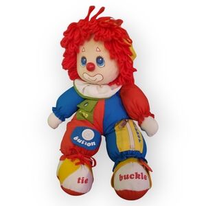 Vintage 1983 Amtoy Learn To Dress Clown Plush Stuffed Toy American Greetings